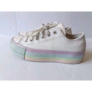 Converse Chuck Taylor All Star Lift Low Shoes Womens 5.5 Ox Rainbow Platform